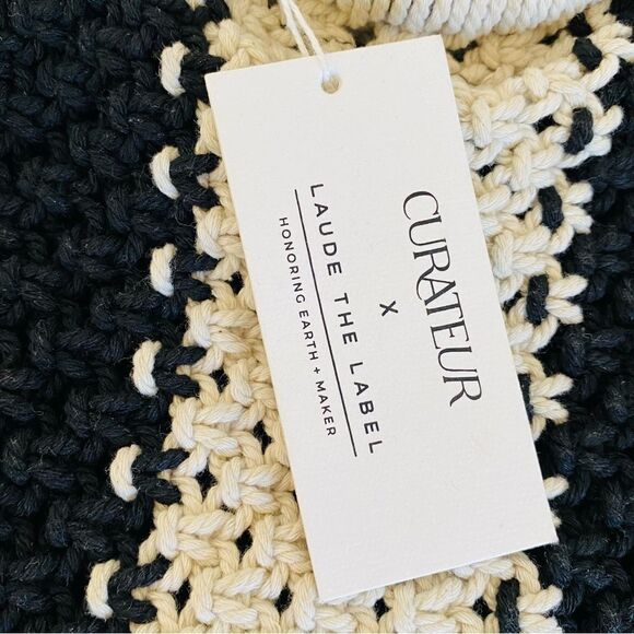 Laude The Label x Rachel Zoe Curateur Gabby Mini Macrame Wood Handle Bag NWT - Picture 7 of 13